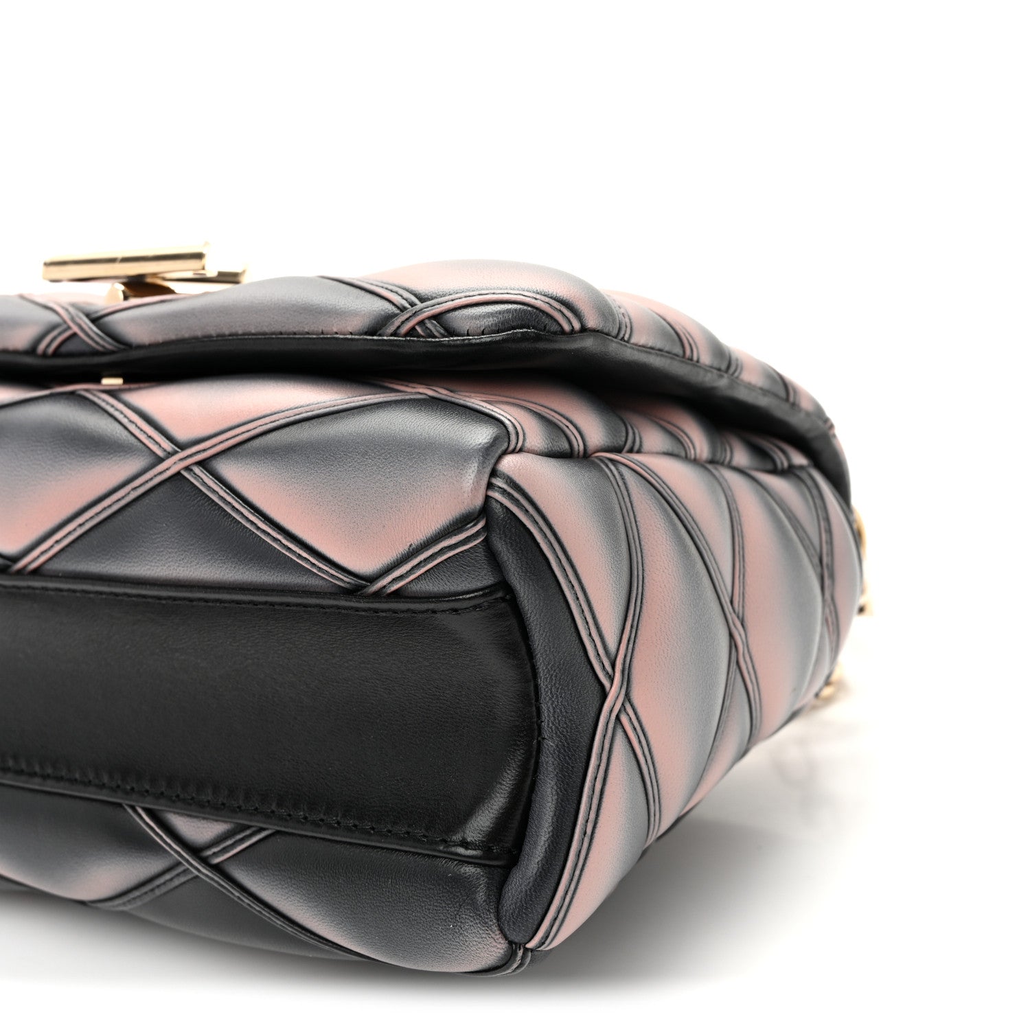 Louis Vuitton Lambskin Malletage Top Handle GO-14 MM Black Pink 19 of 21