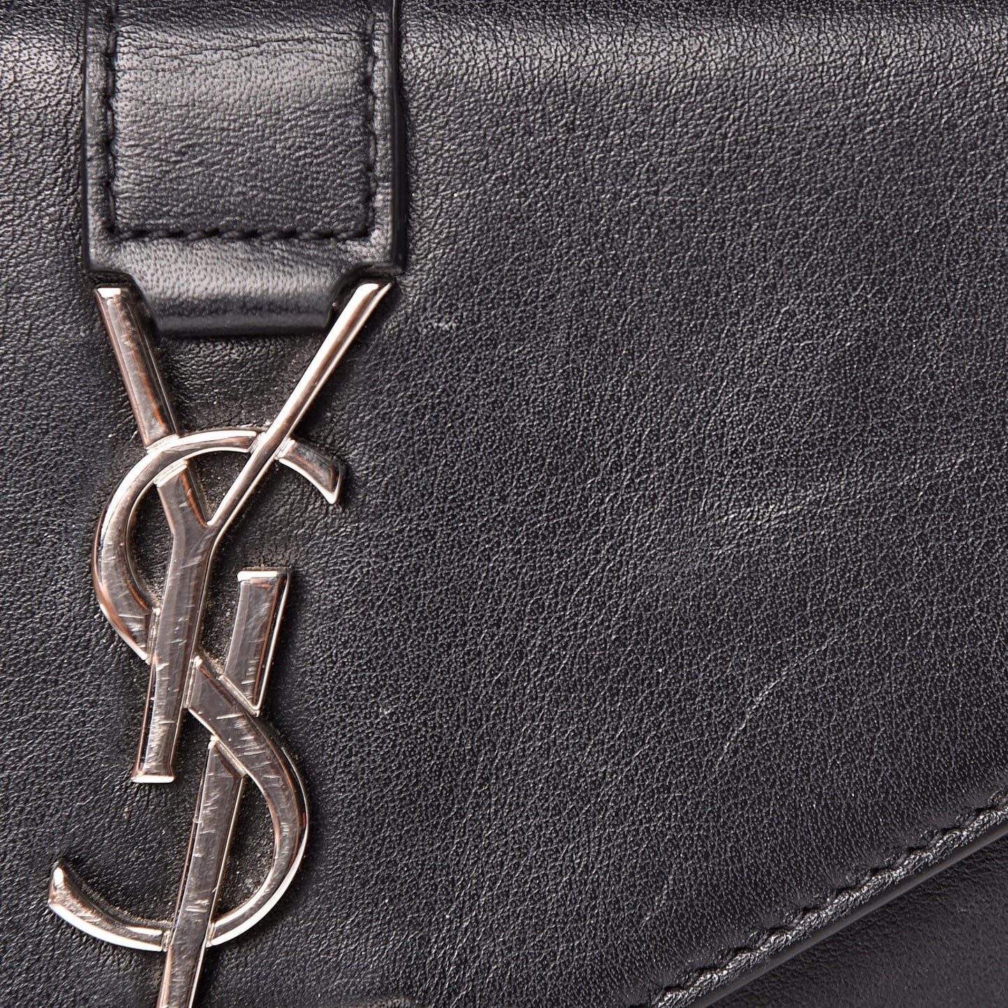 Calfskin Monogram Tri Pocket Crossbody Bag Black