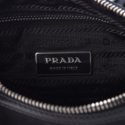 Prada Tessuto Nylon Calfskin Flat Messenger Bag Black 6 of 7