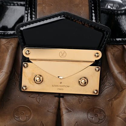 Louis Vuitton Monogram Embossed Polly Hobo Taupe 11 of 12