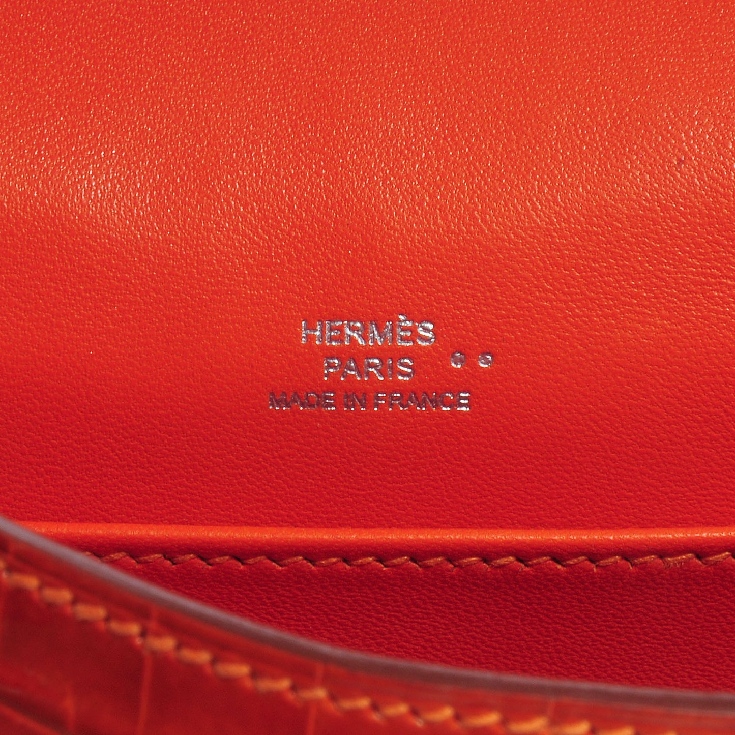 Shiny Niloticus Crocodile Kelly Pochette Orange