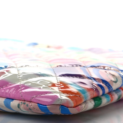 Chanel Patent Calfskin Printed Quilted Large Cosmetic Case Multicolor 9 of 9