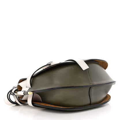 Loewe Calfskin Small Gate Crossbody Bag Khaki Green Soft White 4 of 10