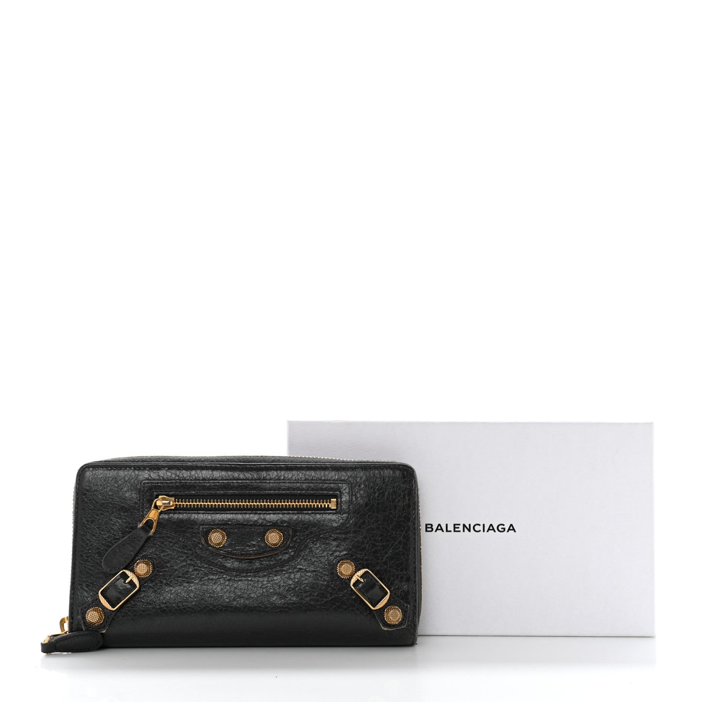 Agneau Giant 12 Gold Hardware Continental Zip Around Wallet Gris Fossile