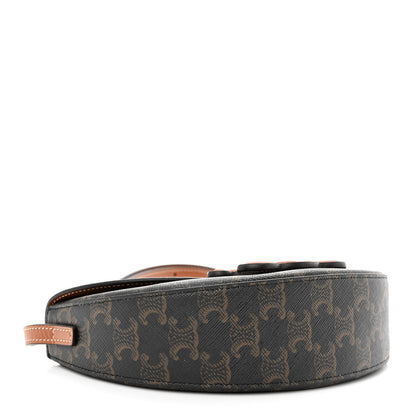 Celine Calfskin Triomphe Canvas Besace Tan 4 of 10