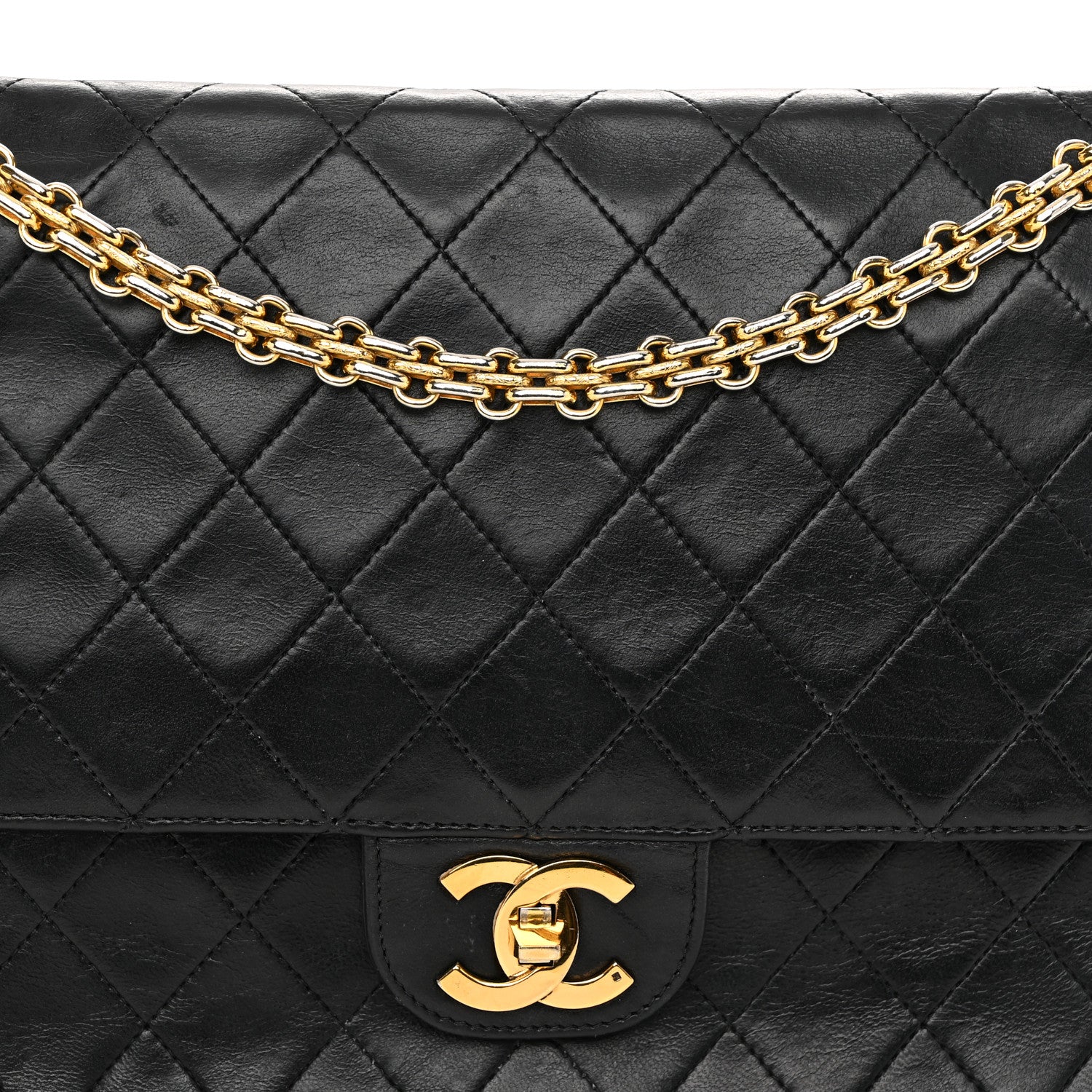 Chanel Lambskin Quilted Medium Double Flap Bijoux Chain Black 8 of 11
