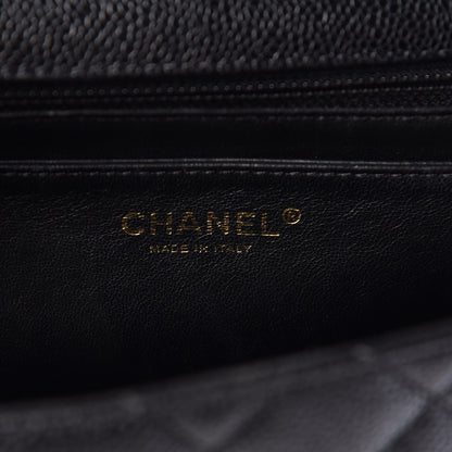 Chanel Caviar Quilted Jumbo Kelly Flap Black 6 of 12