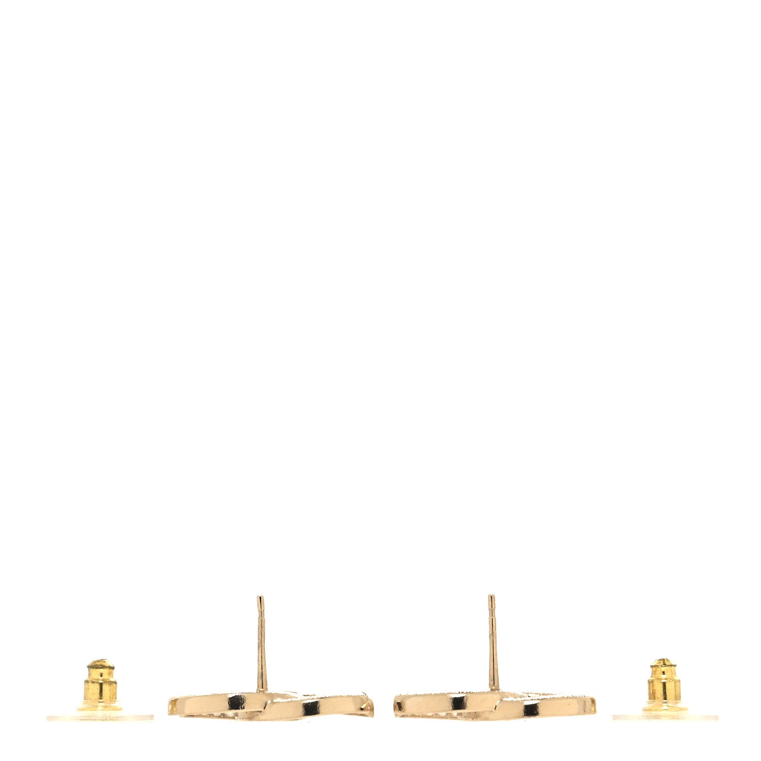 Chanel Crystal Large CC Earrings Gold 3 of 5