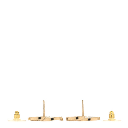 Chanel Crystal Large CC Earrings Gold 3 of 5