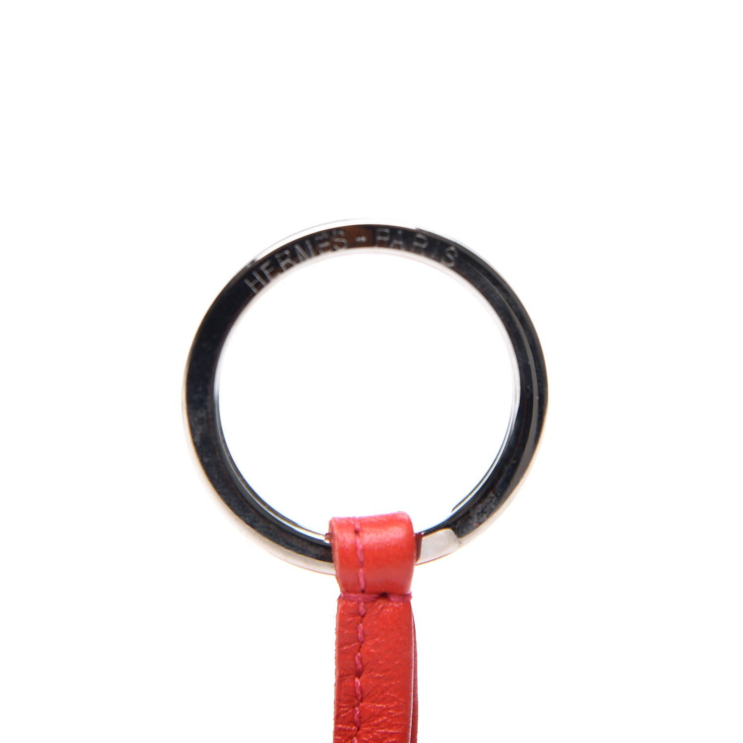 Hermes Lambskin Carmen Tassel Key Holder Rouge Indienne 3 of 3
