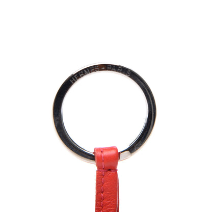 Hermes Lambskin Carmen Tassel Key Holder Rouge Indienne 3 of 3
