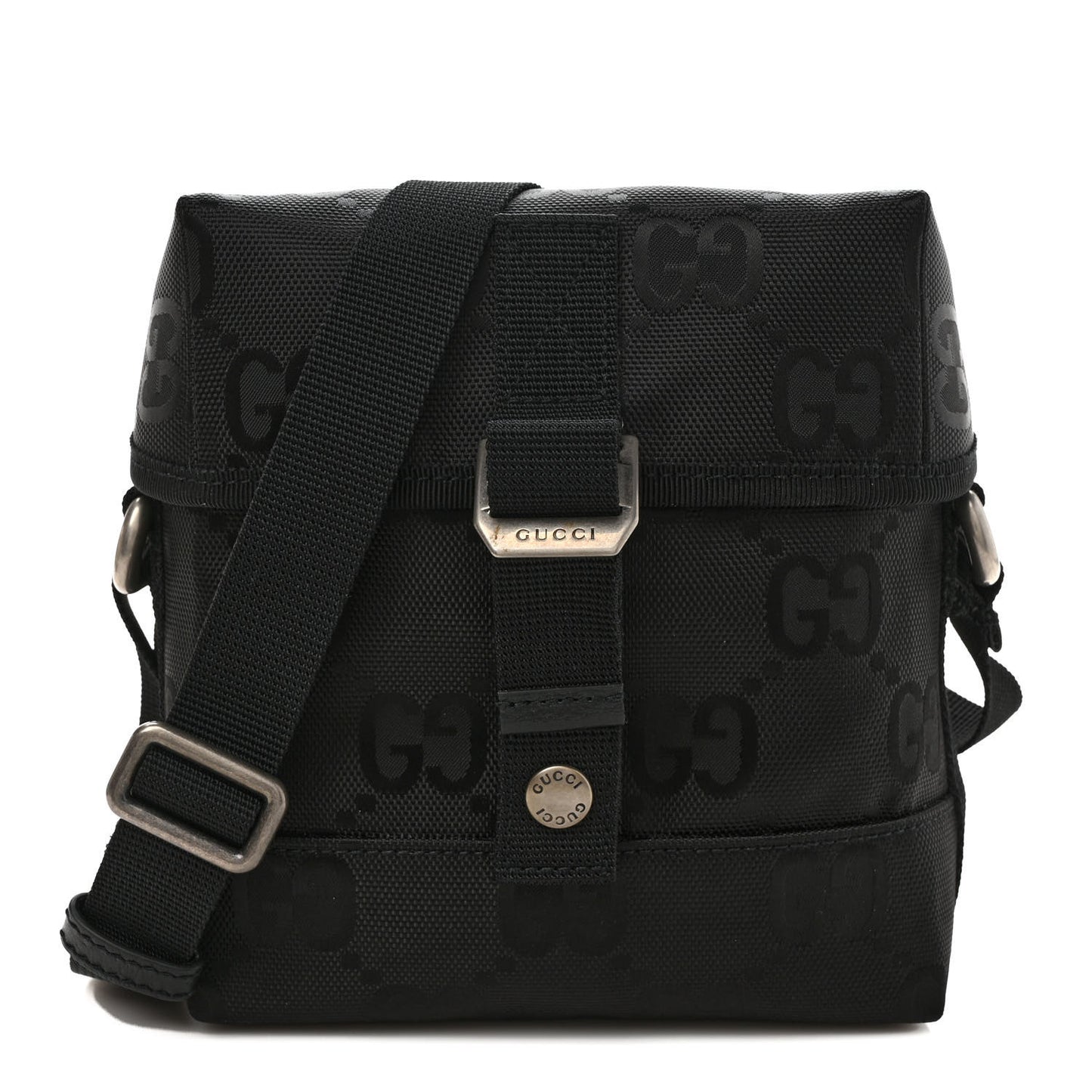Econyl Nylon Monogram Off The Grid Messenger Bag Black