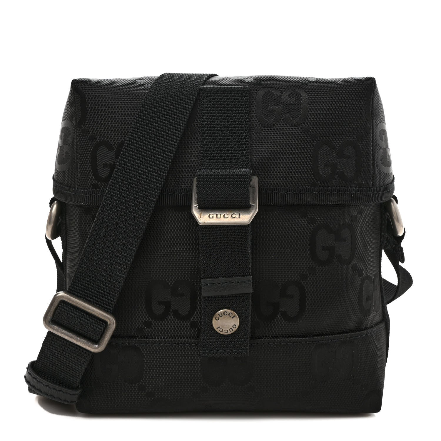 Gucci Econyl Nylon Monogram Off The Grid Messenger Bag Black 1 of 9