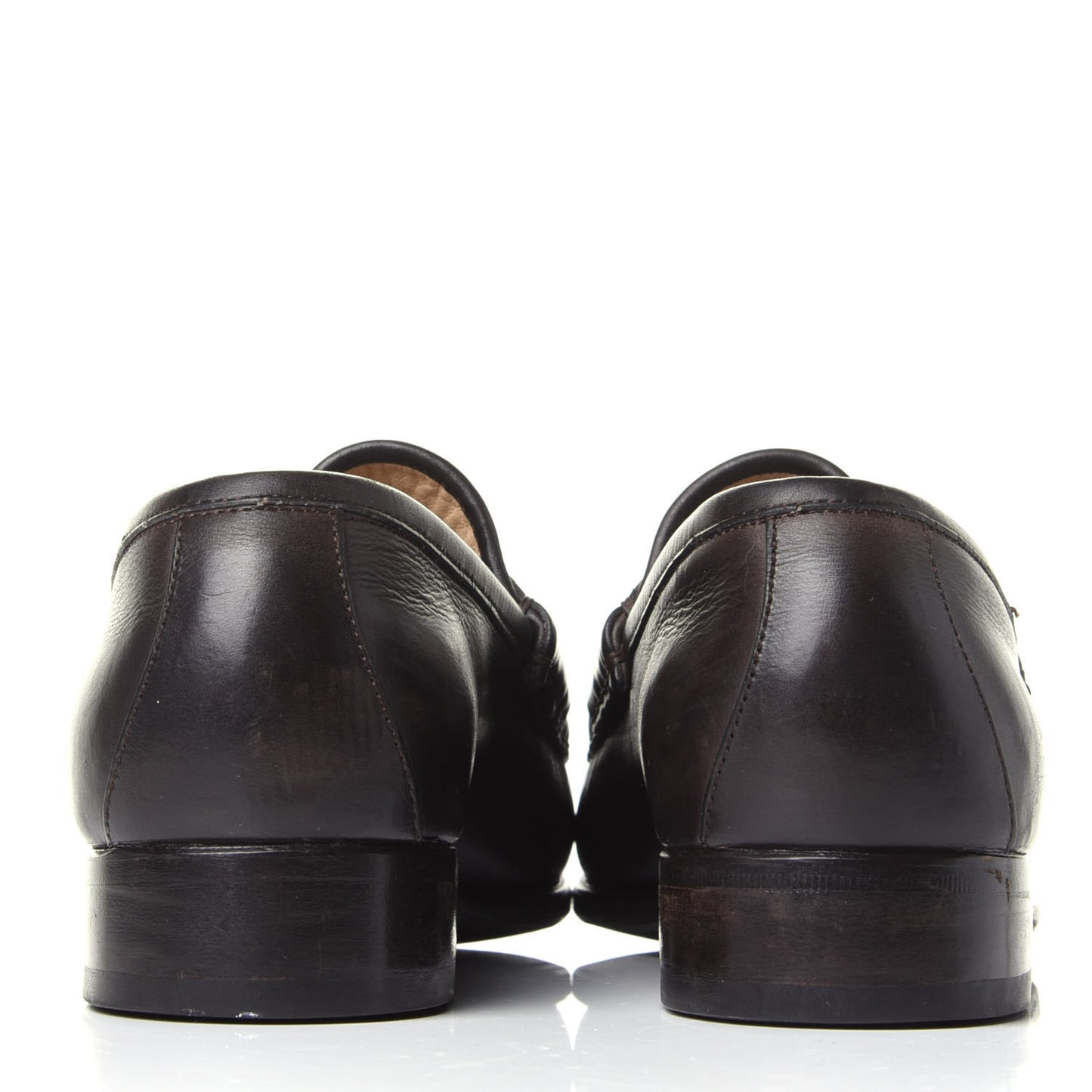 Calfskin Mens Horsebit Loafers 8.5 Marrone