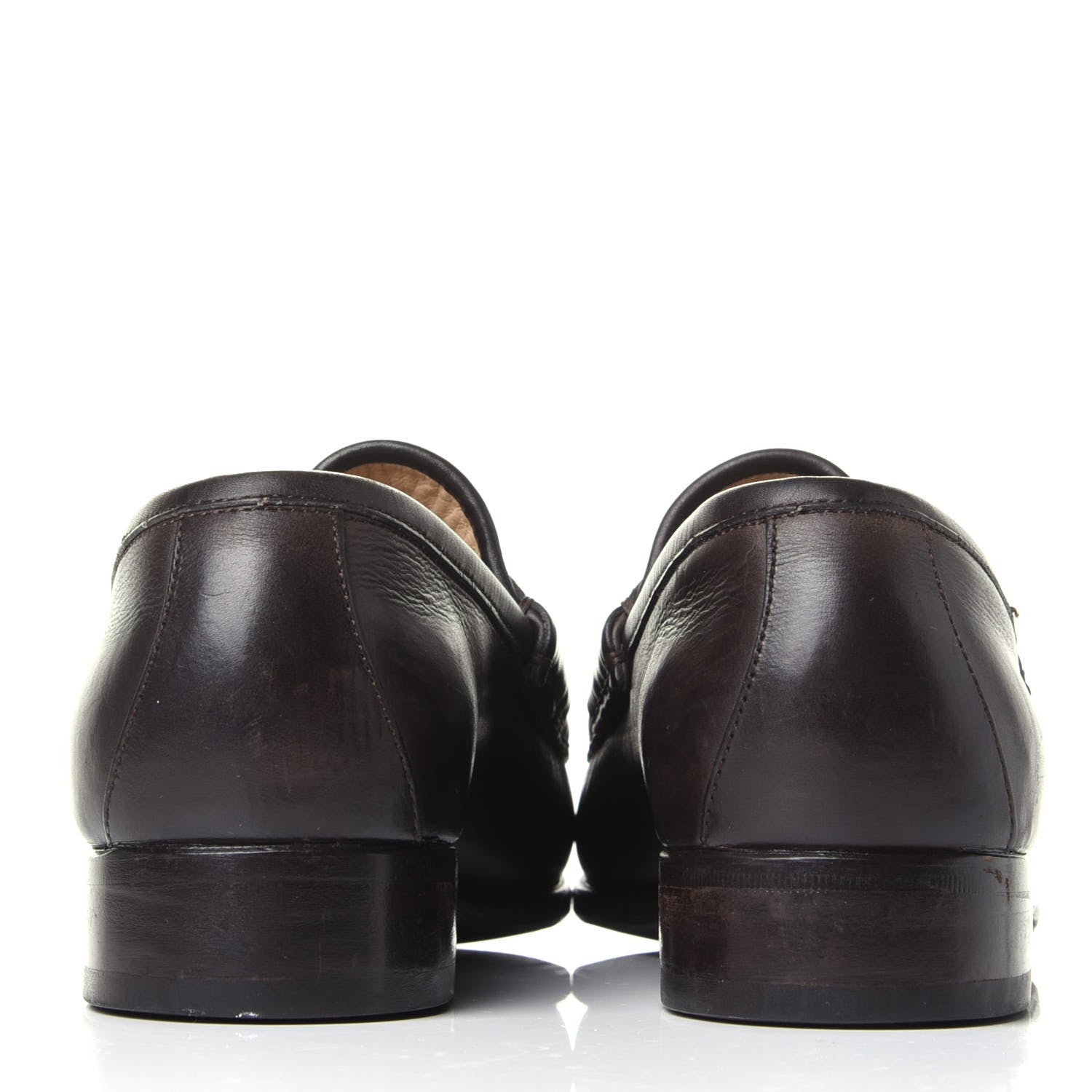 Gucci Calfskin Mens Horsebit Loafers 8.5 Marrone 5 of 9