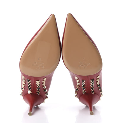Valentino Garavani Nappa Rockstud Jaw Stud 100mm Pumps 37 Rosso Valentino 5 of 9