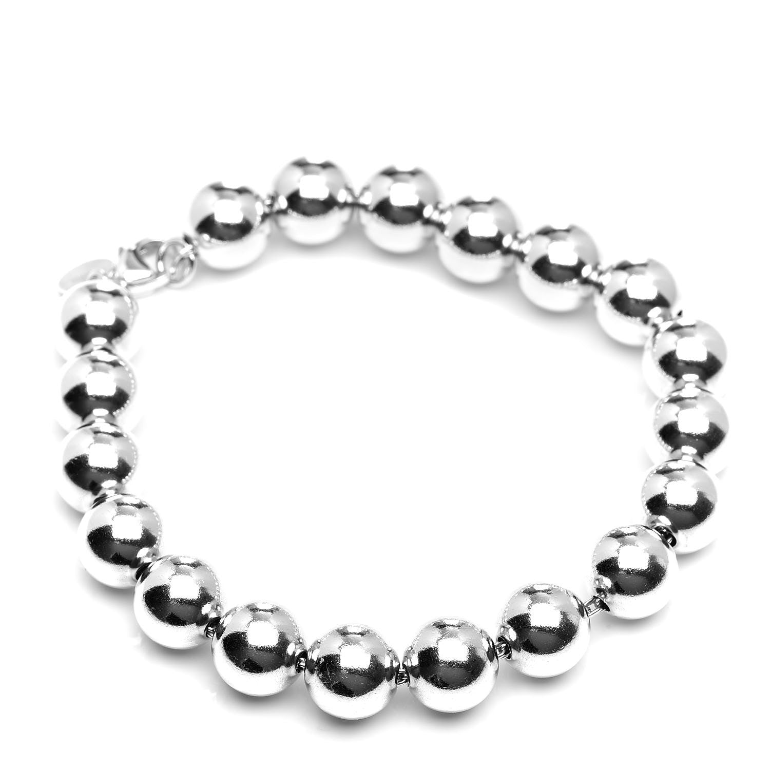 Tiffany Sterling Silver 10mm HardWear Ball Bracelet 1 of 6