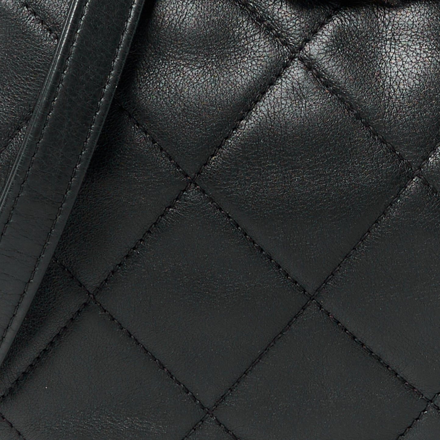 Shiny Lambskin Quilted Fashion Therapy Hobo Black