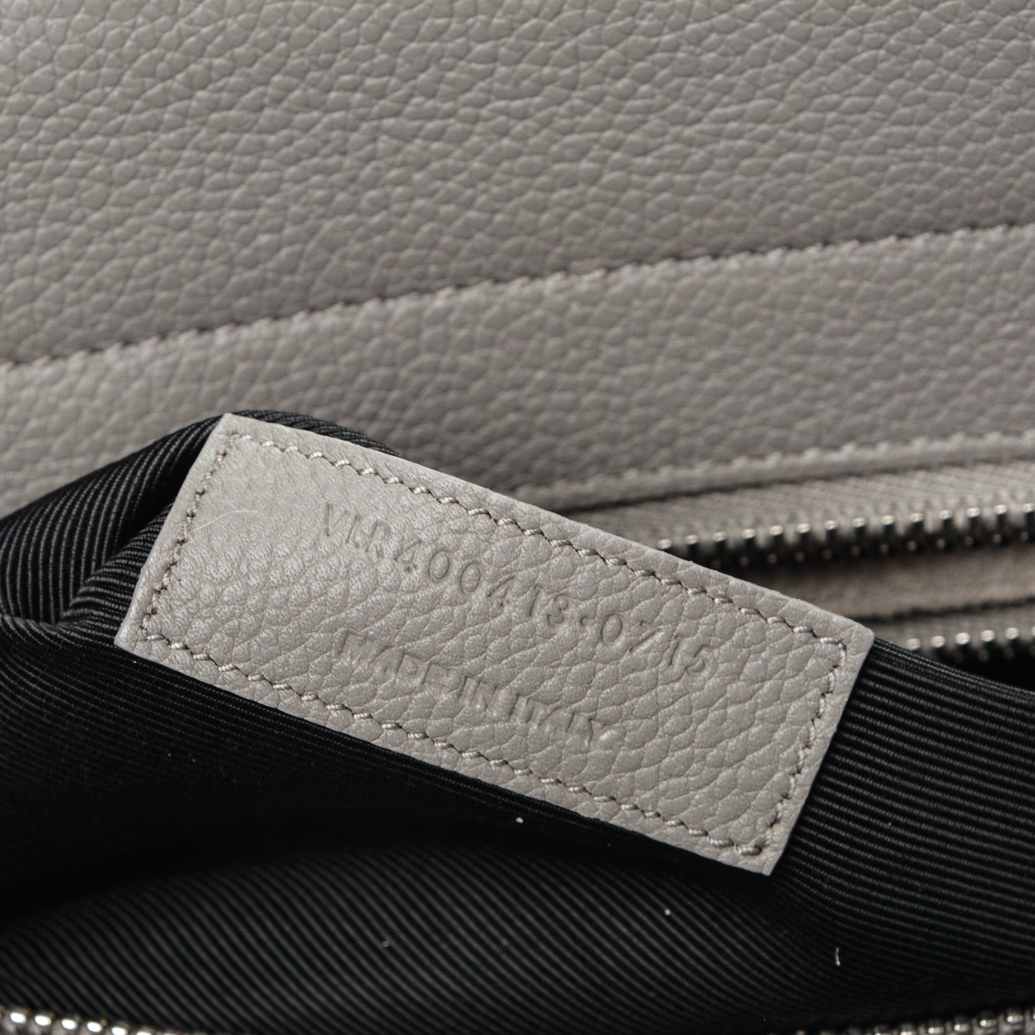 Saint Laurent Grained Calfskin Small Rive Gauche Cabas Fog 7 of 8