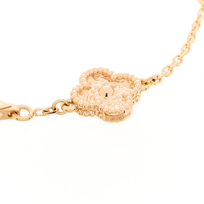 Van Cleef & Arpels 18K Rose Gold 6 Motifs Sweet Alhambra Bracelet 4 of 5