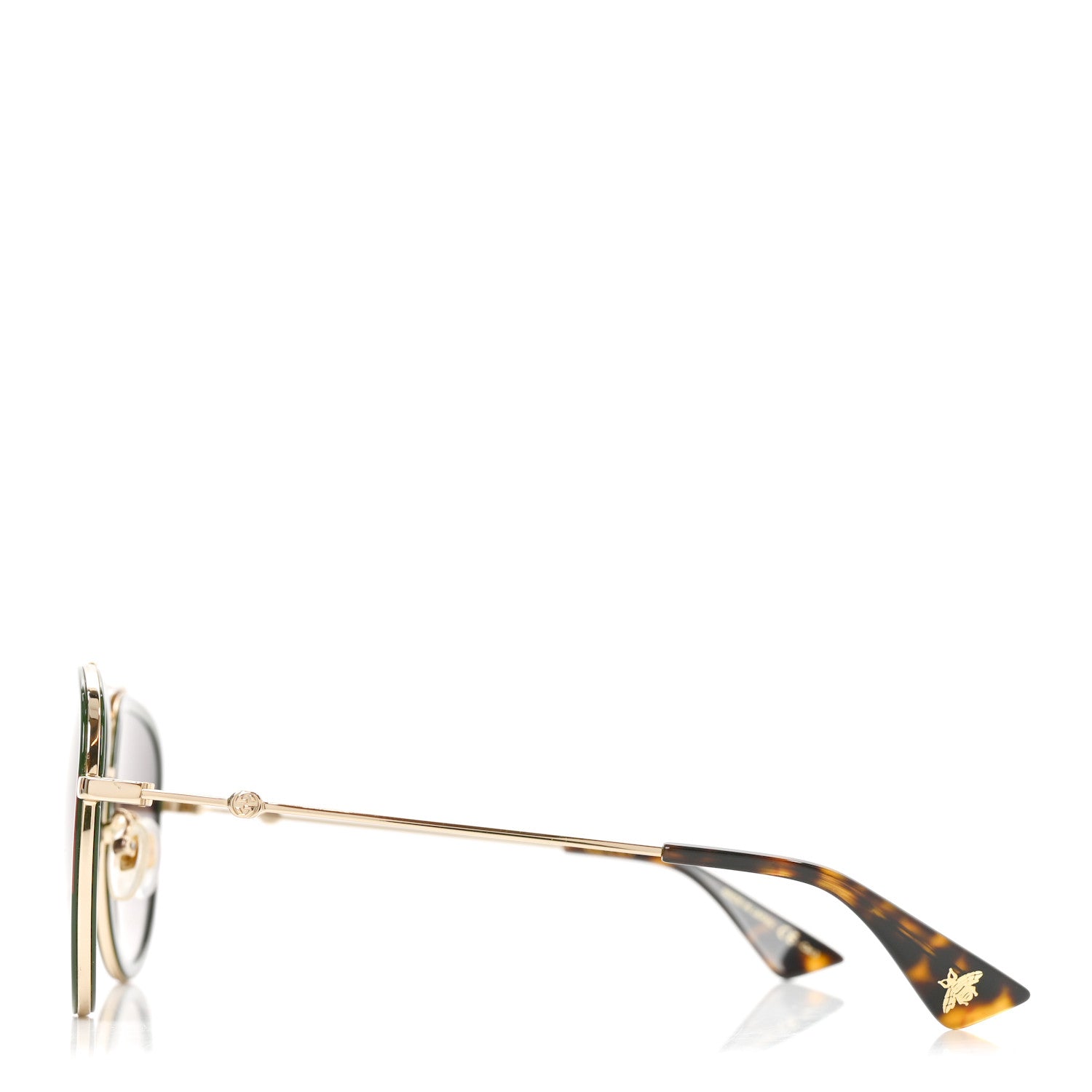 Gucci Web Aviator Sunglasses GG0062S Green Red 3 of 7