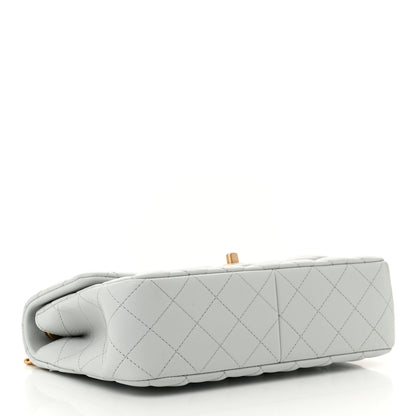 Chanel Lambskin Quilted Small Sweet Camellia Flap Light Blue 4 of 11