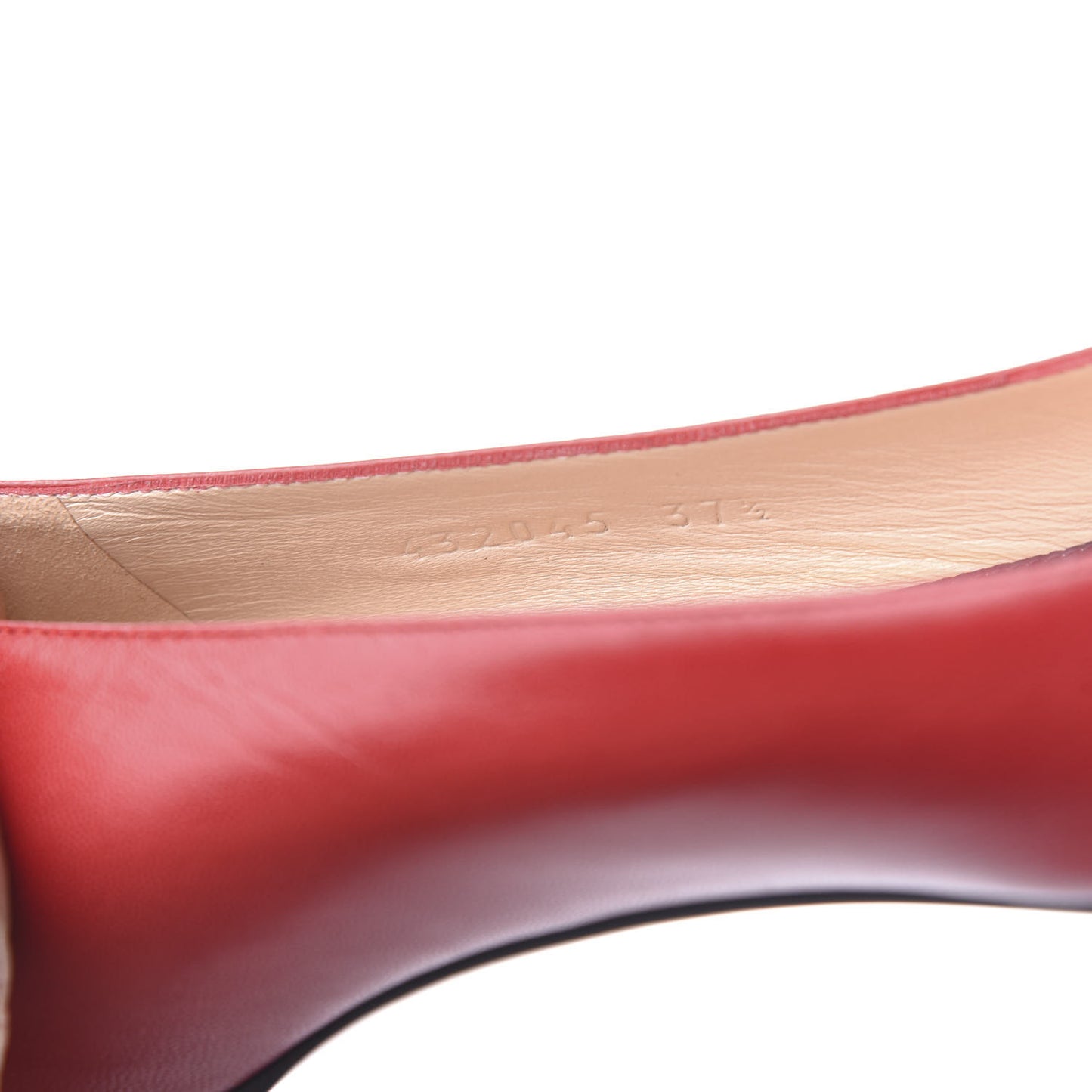 Calfskin Web Ballerina Flat 37.5 Red