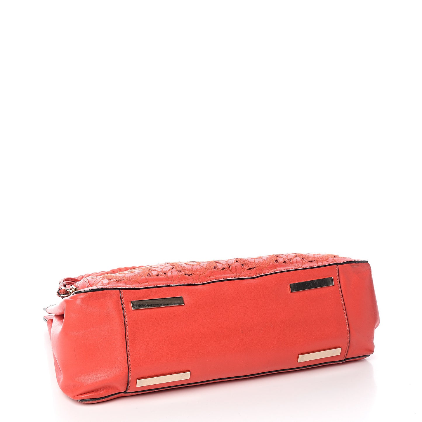 Vitello Lace Demetra Satchel Coral