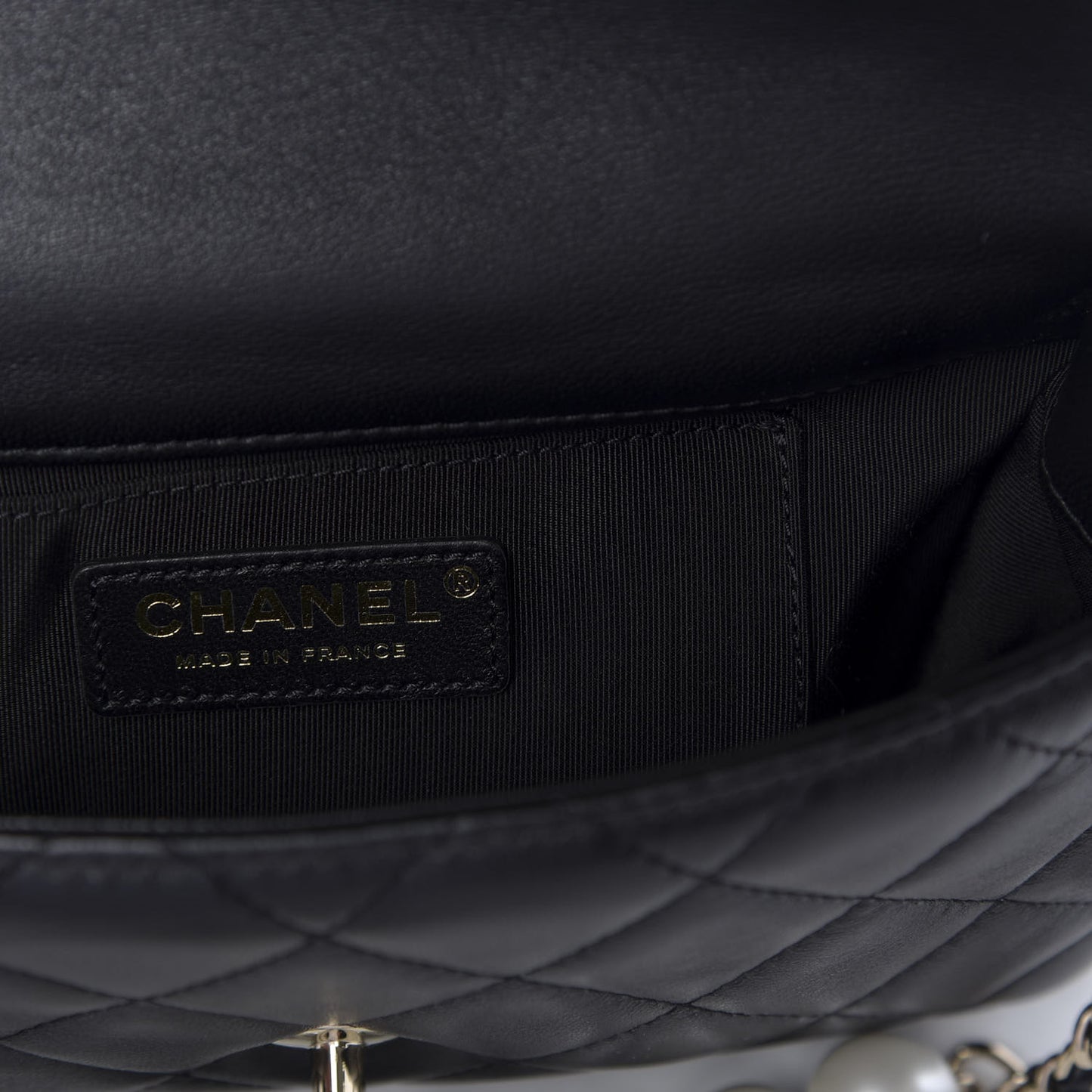 Lambskin Quilted Small My Precious Flap Black
