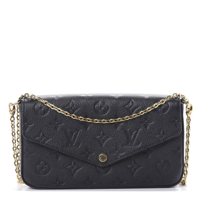 Louis Vuitton Empreinte Pochette Felicie Chain Wallet Black 1 of 15