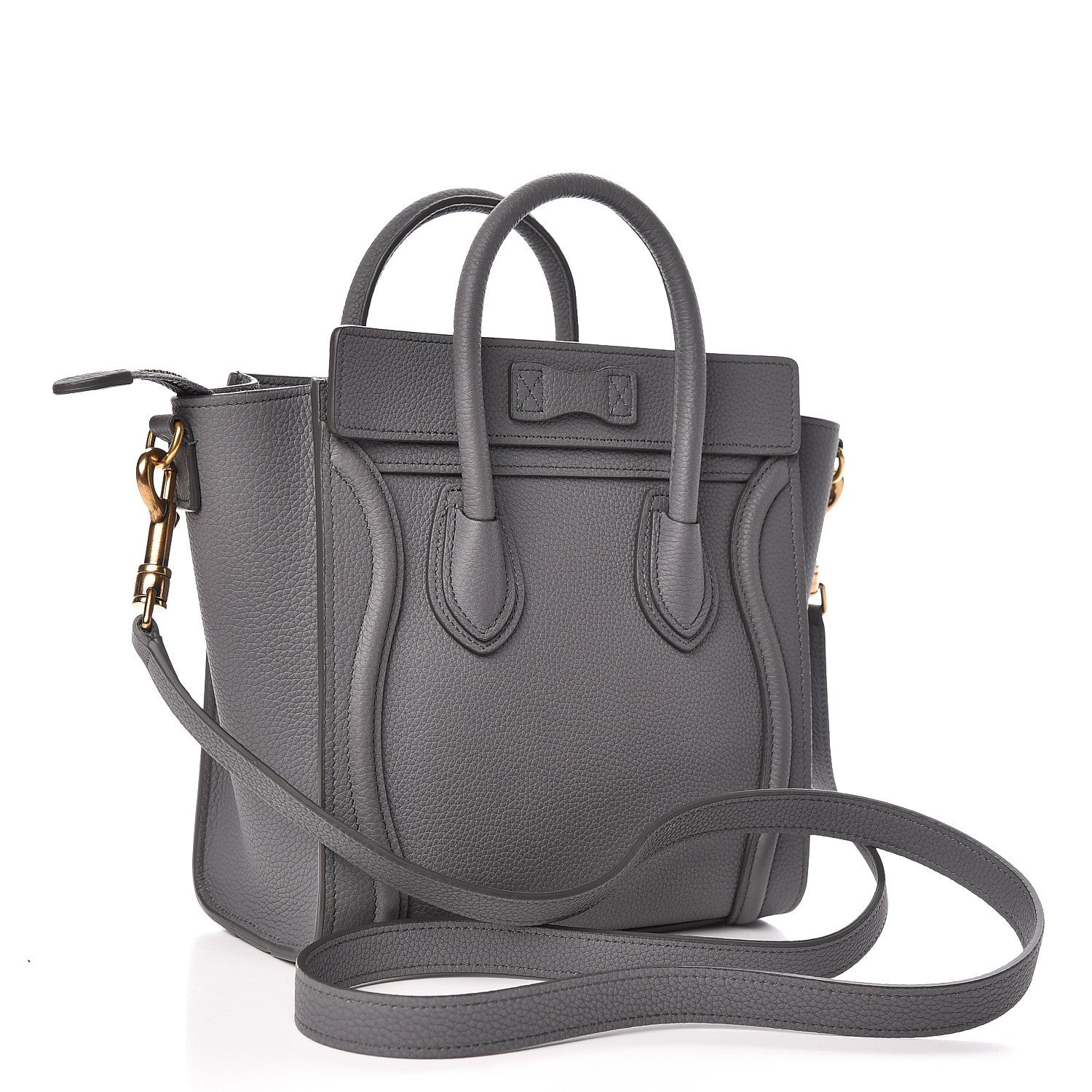 Celine Baby Drummed Calfskin Nano Luggage Kohl 3 of 10
