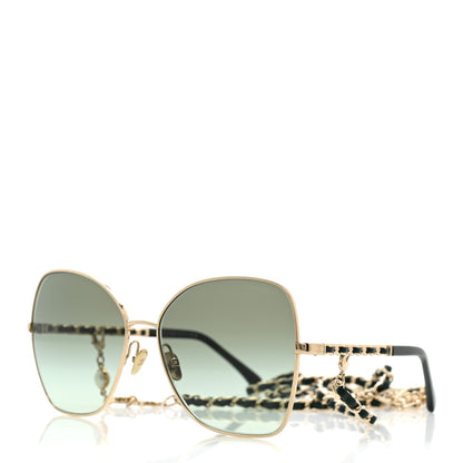 Chanel Square Frame Chain Sunglasses 4274-Q Green 1 of 8
