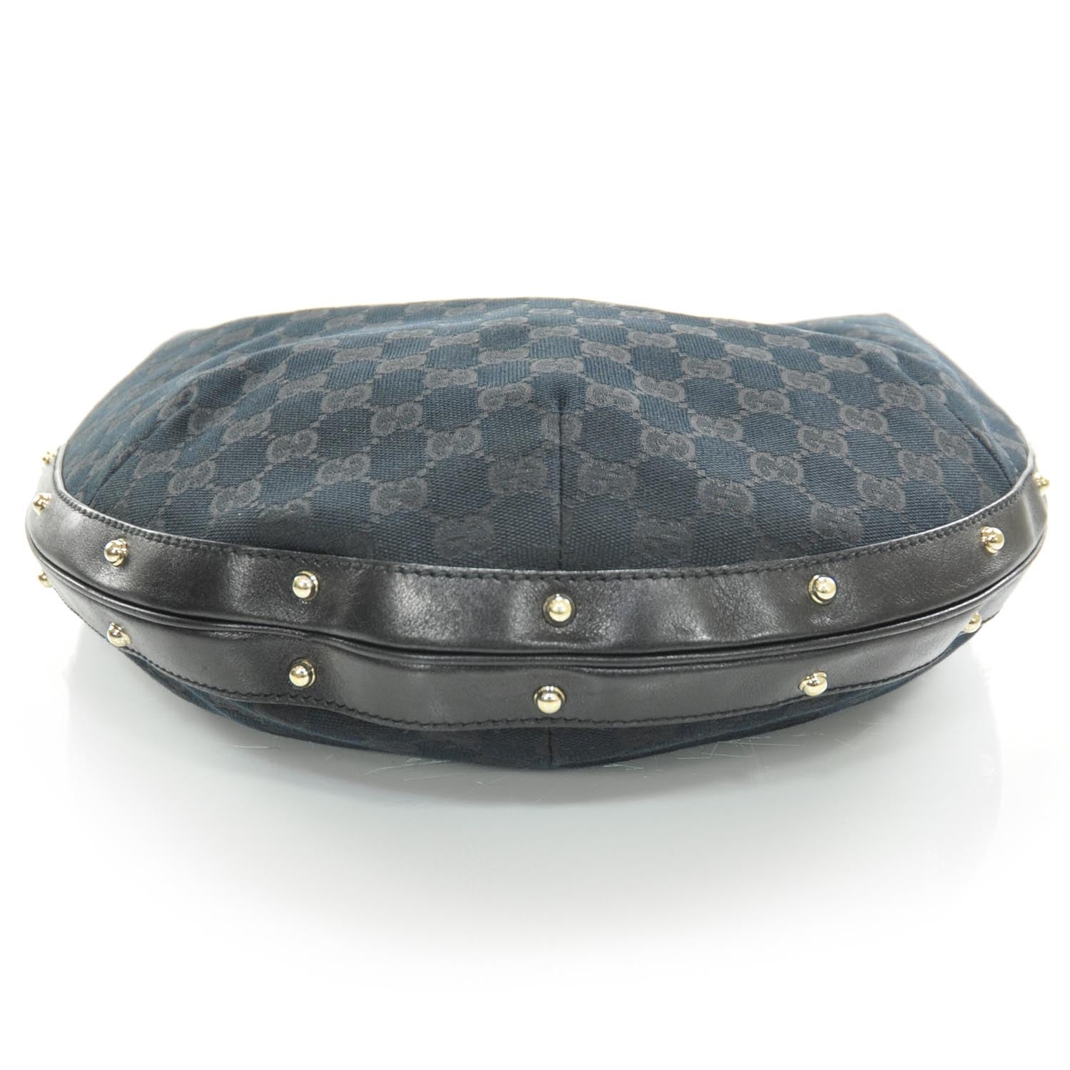 Gucci Monogram Large Studded Hobo Black 4 of 9