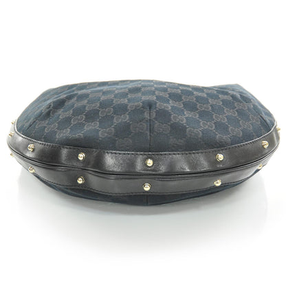 Gucci Monogram Large Studded Hobo Black 4 of 9