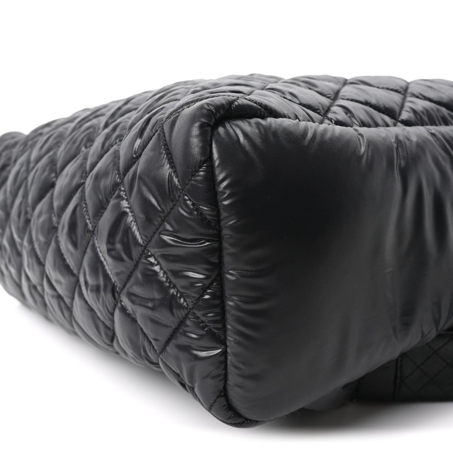 Nylon Quilted XL Coco Cocoon Backpack Black