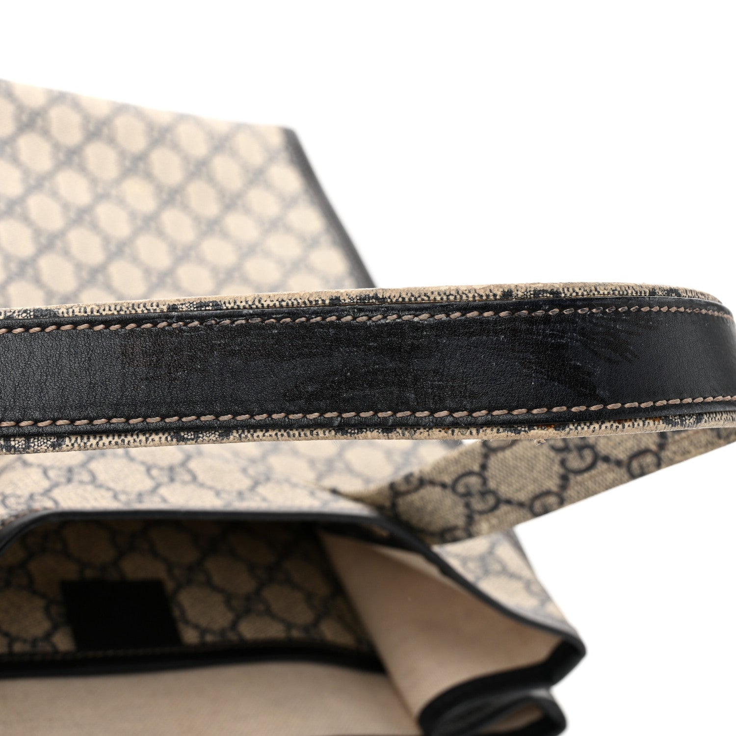 Gucci GG Plus Monogram Small Signature Web Loop Vertical Tote Navy 15 of 16