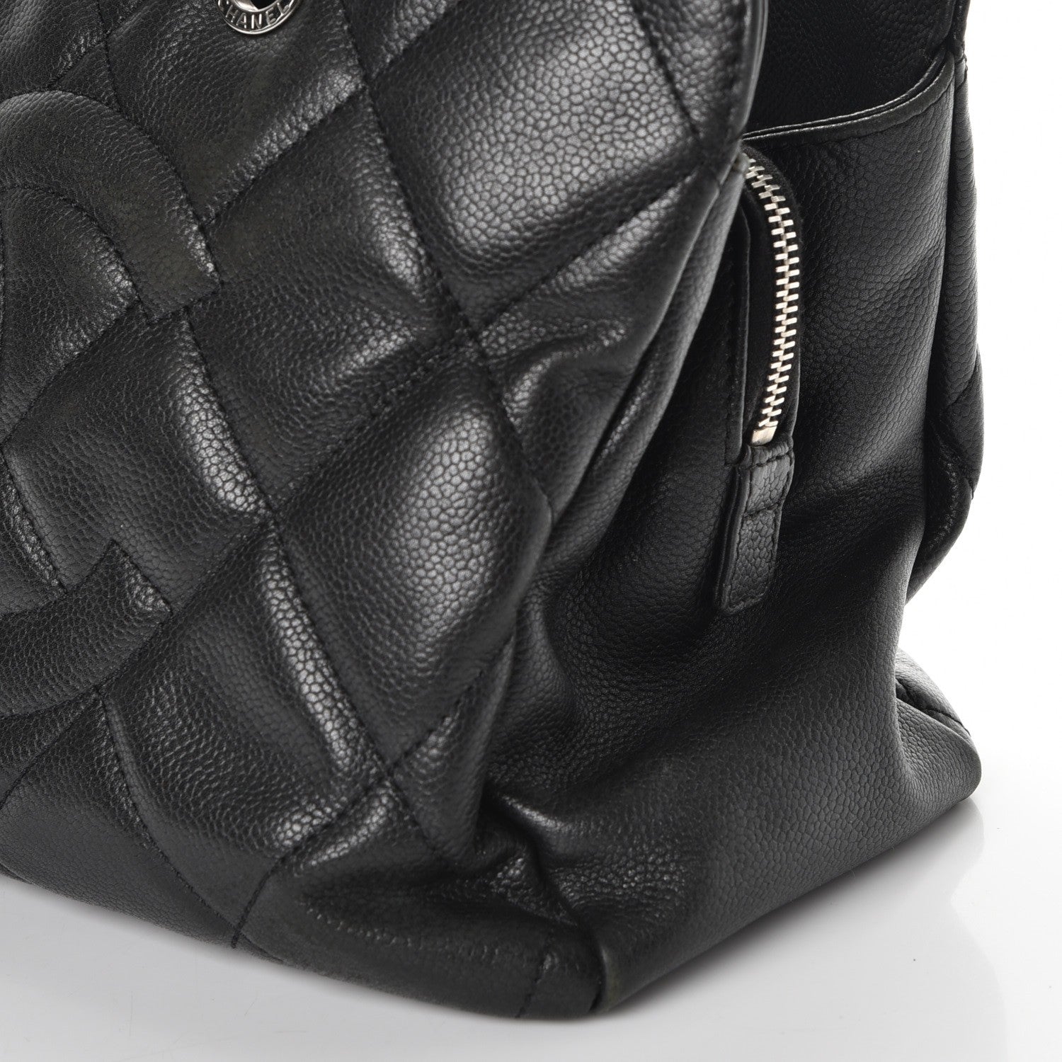 Chanel Soft Caviar Quilted CC Timeless Tote Black 8 of 9