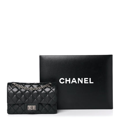 Chanel Iridescent Calfskin Quilted 2.55 Reissue 224 Flap Black 17 of 17