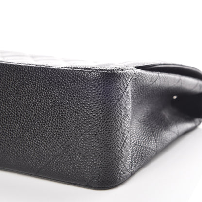 Chanel Caviar Quilted Jumbo Single Flap Black 9 of 9
