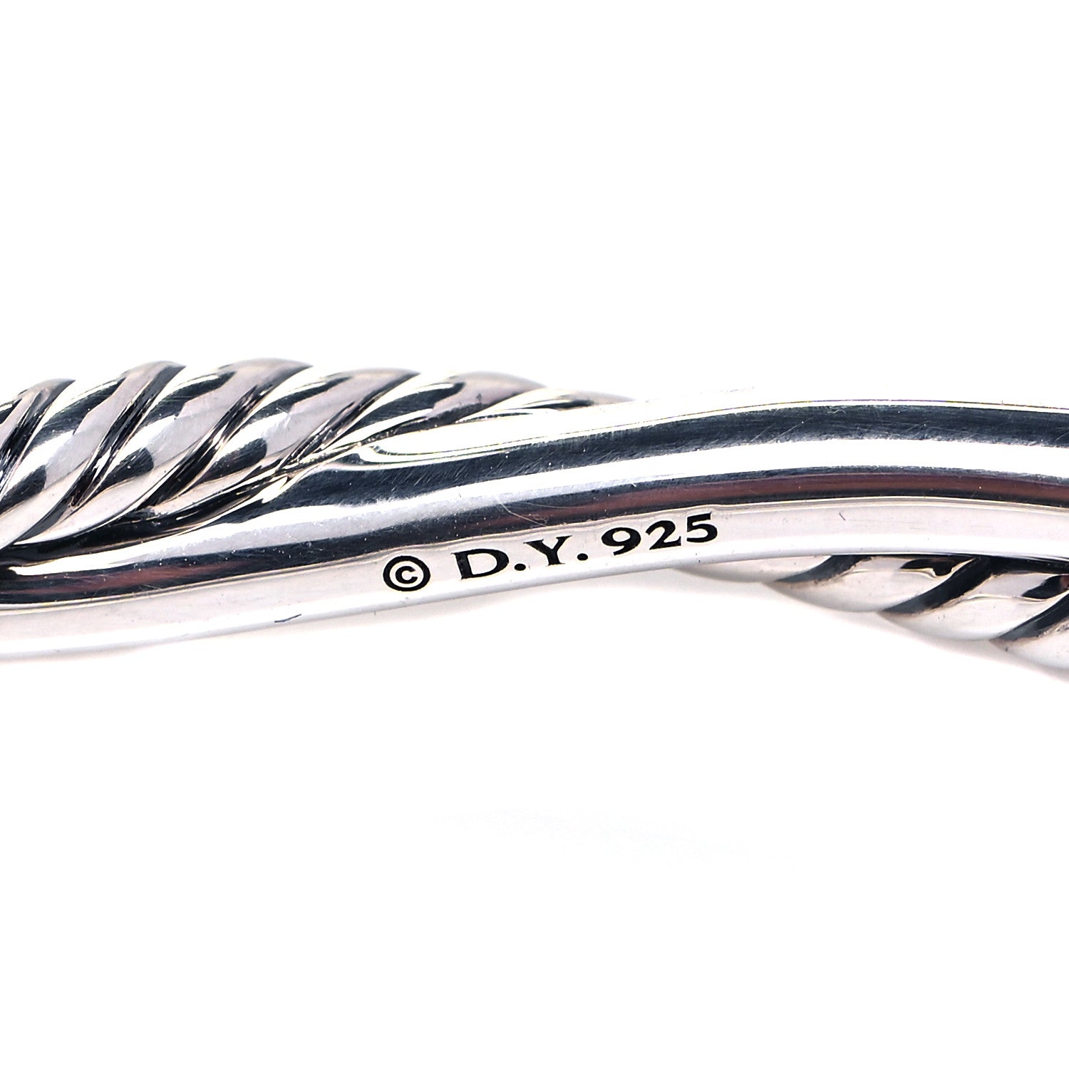 David Yurman Sterling Silver Diamond Infinity Bracelet 7 of 8