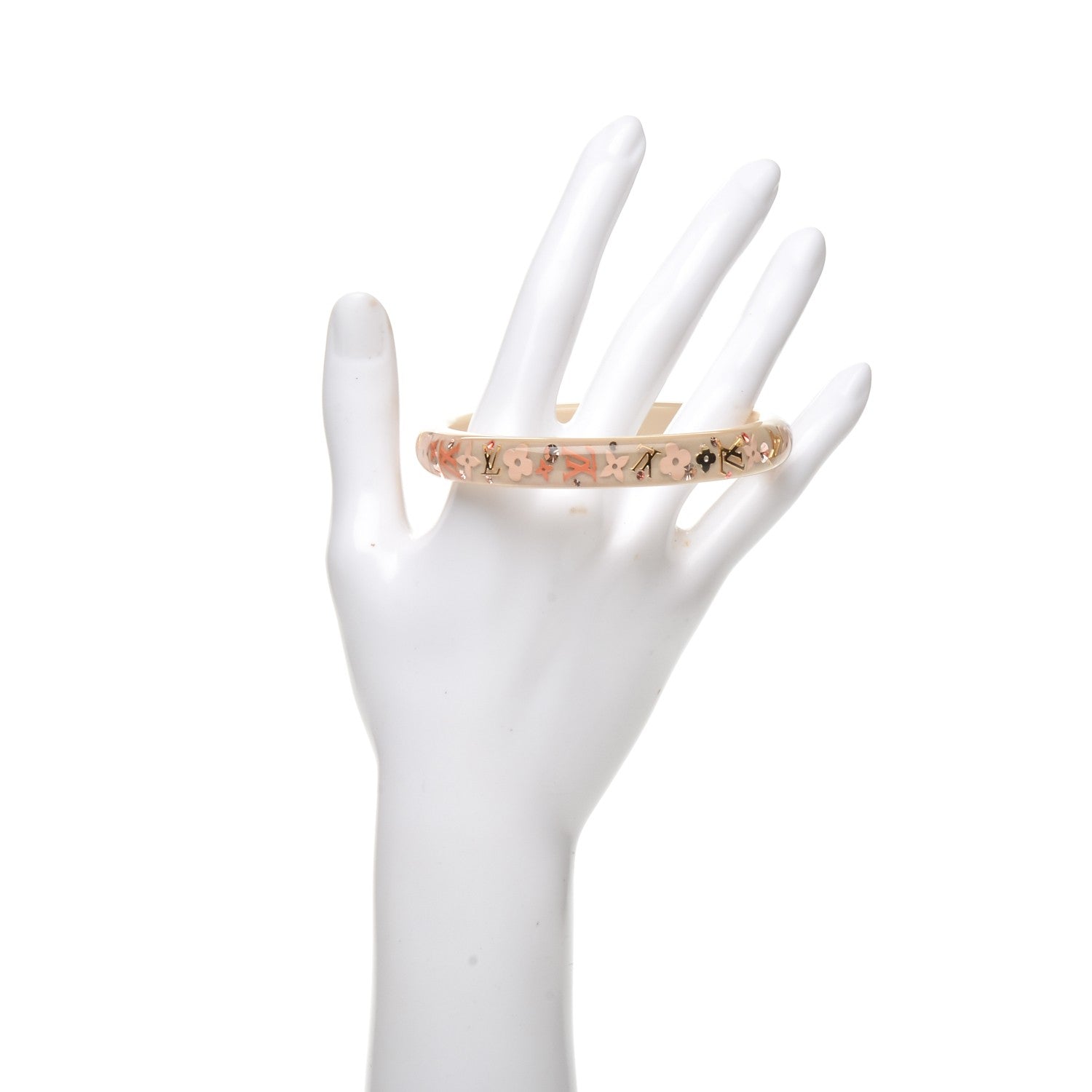 Louis Vuitton Resin Swarovski Medium Inclusion Bracelet PM Nacre 2 of 4