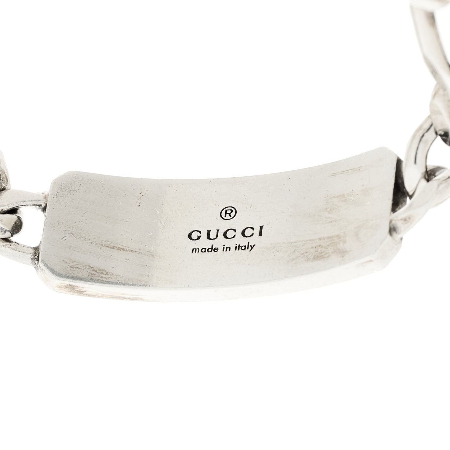 Sterling Silver GG Bee ID Chain Bracelet