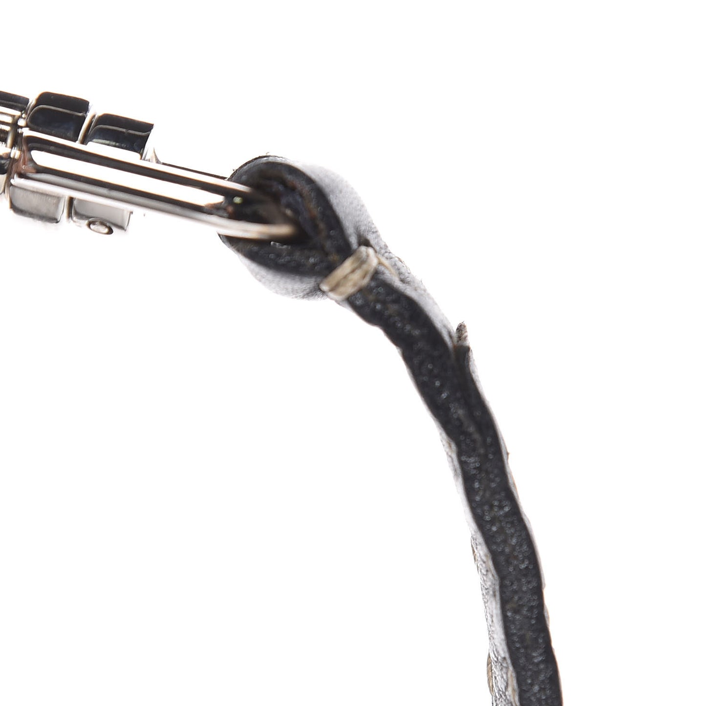 Calfskin Romano Selleria Crossbody Bag Black