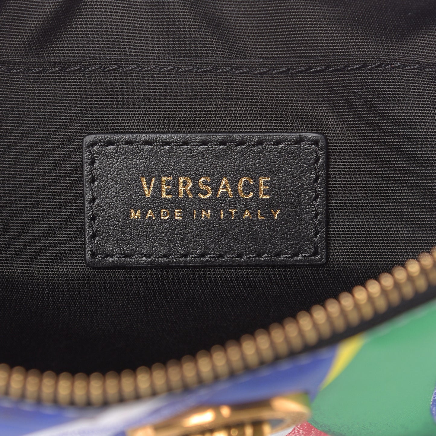 Vitello Logo Print Pochette Black Multicolor