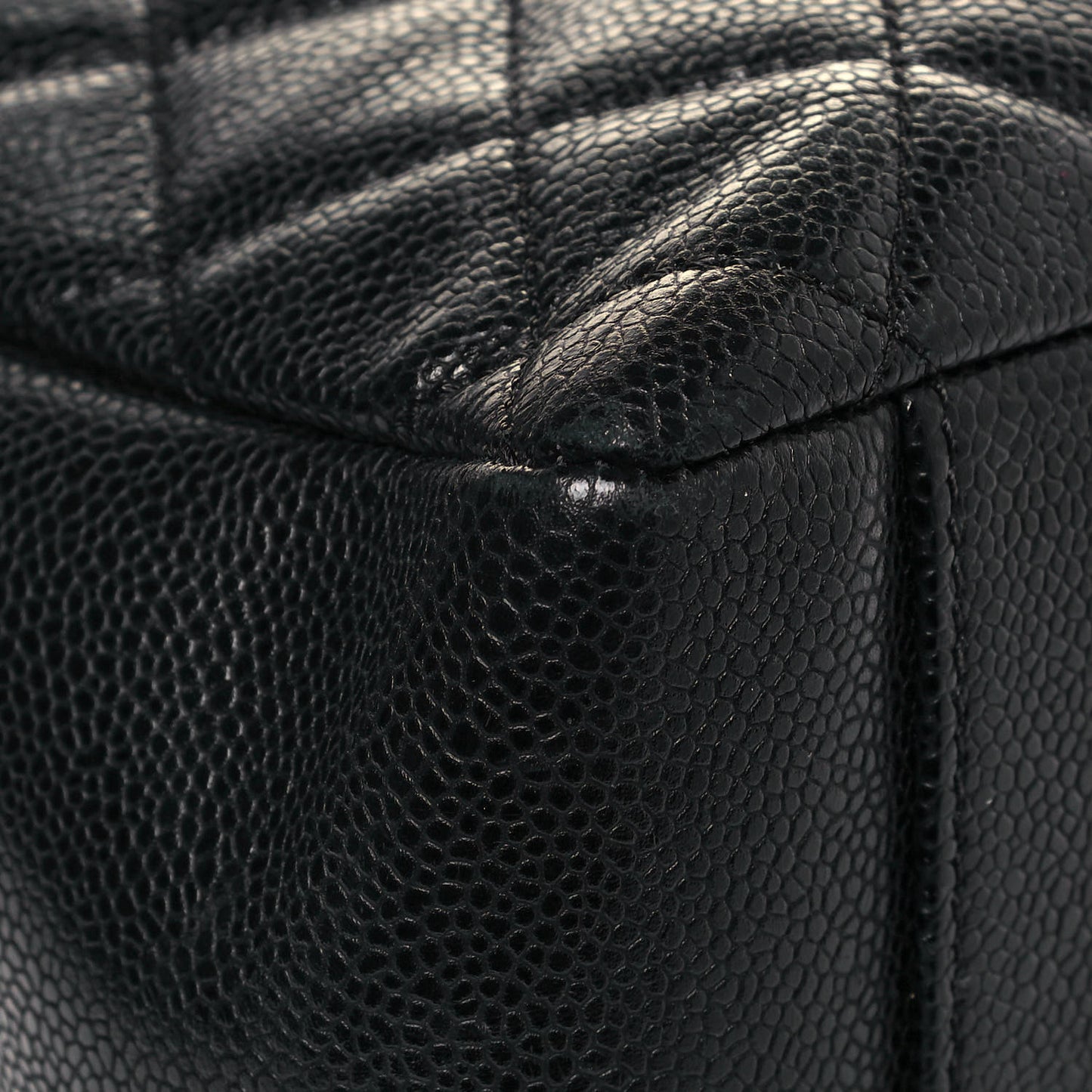Caviar Quilted Grand Shopping Tote GST Black