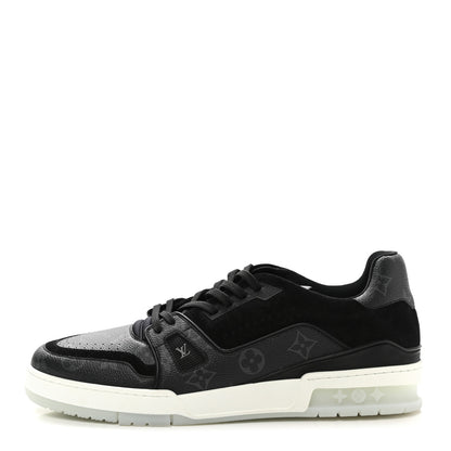 Louis Vuitton Monogram Eclipse Mens LV Trainer Sneakers 9 Black 1 of 10