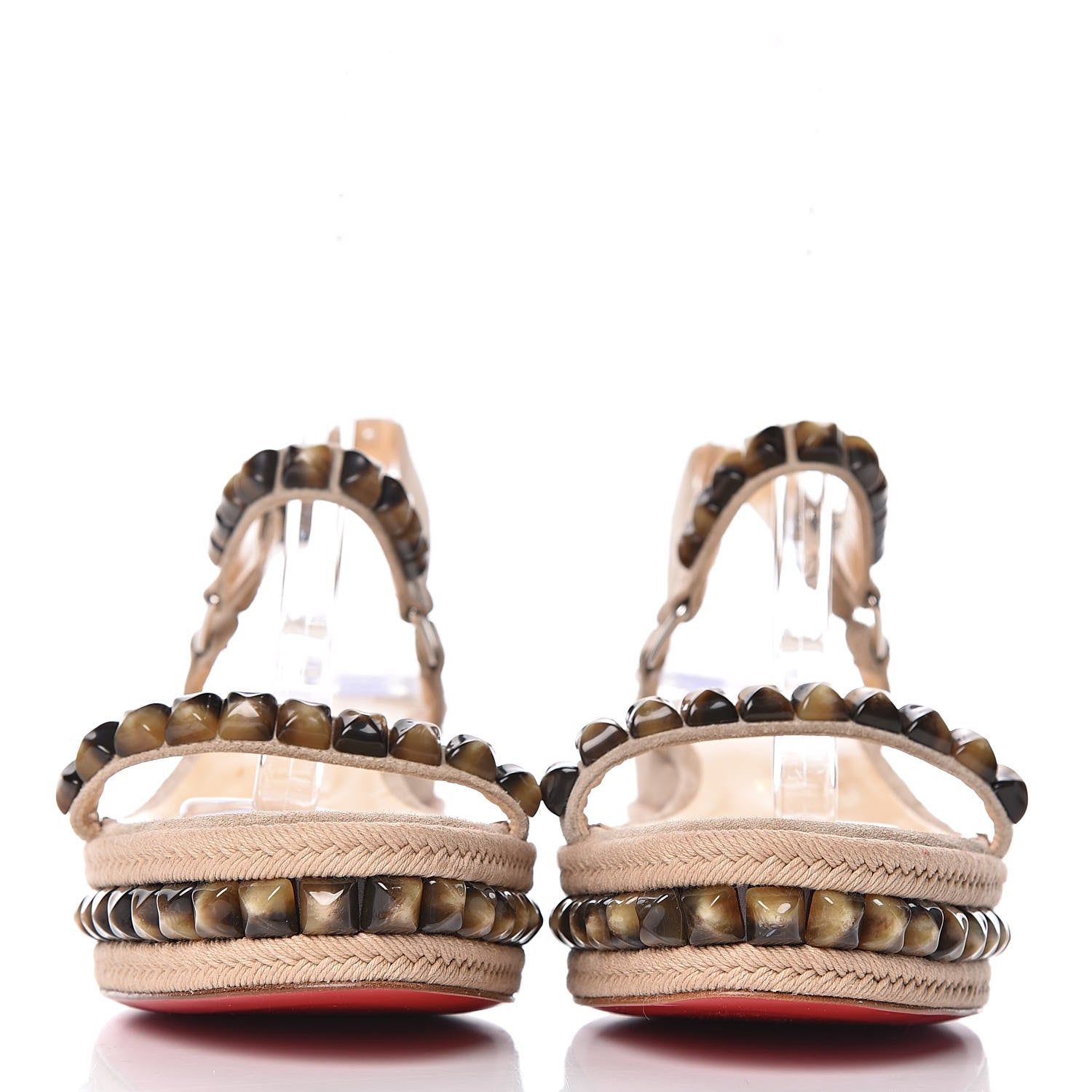 Christian Louboutin Suede Cataclou 60 Platform Sandals 40 Sable 2 of 10