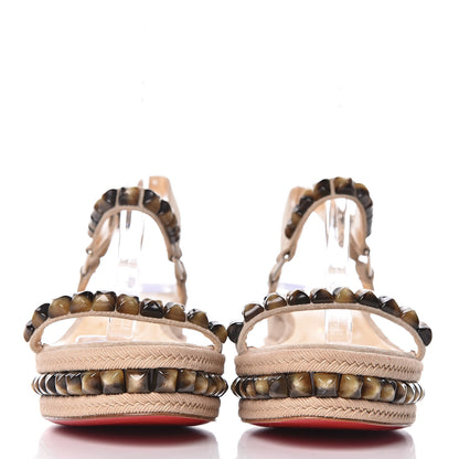 Christian Louboutin Suede Cataclou 60 Platform Sandals 40 Sable 2 of 10