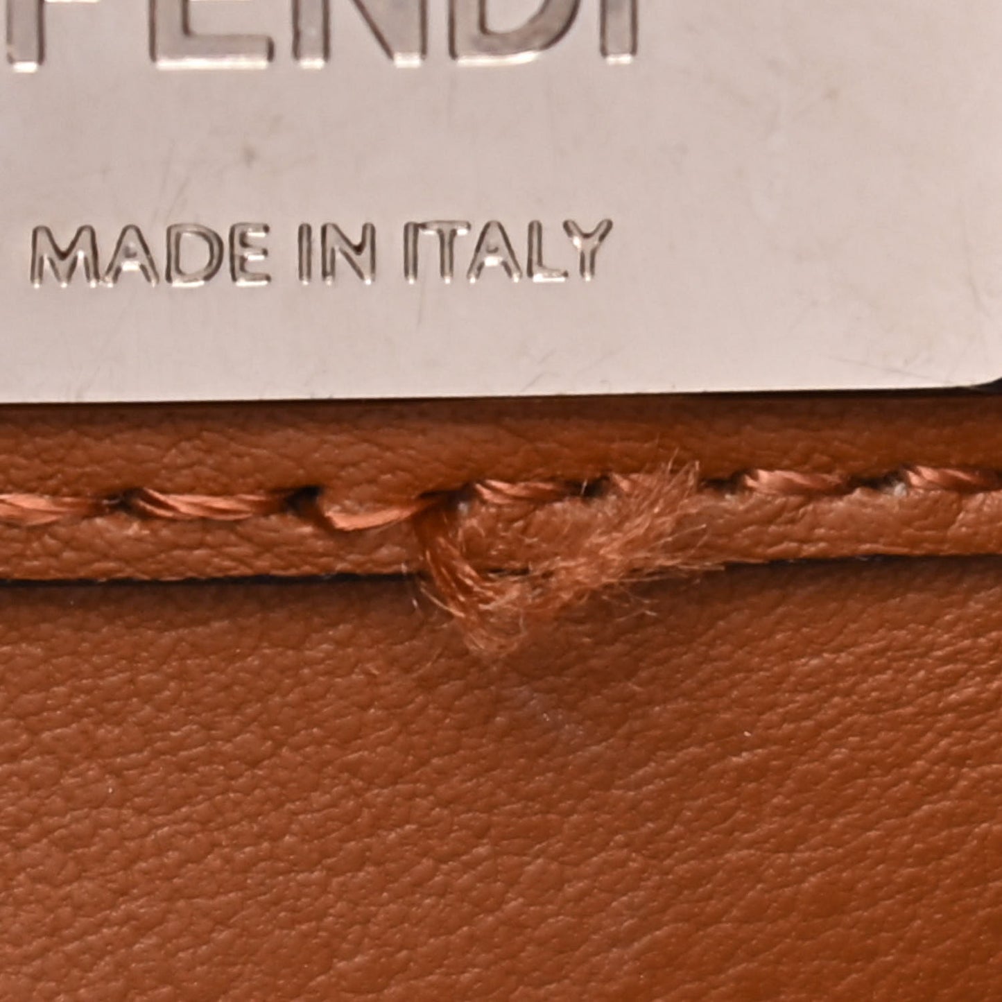 Calfskin Lace Up Medium Peekaboo Iconic Satchel Cognac
