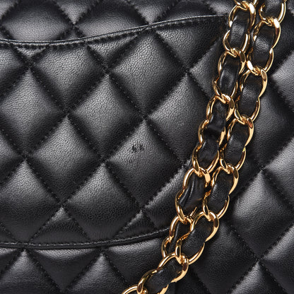 Chanel Lambskin Quilted Medium Double Flap Black 11 of 15